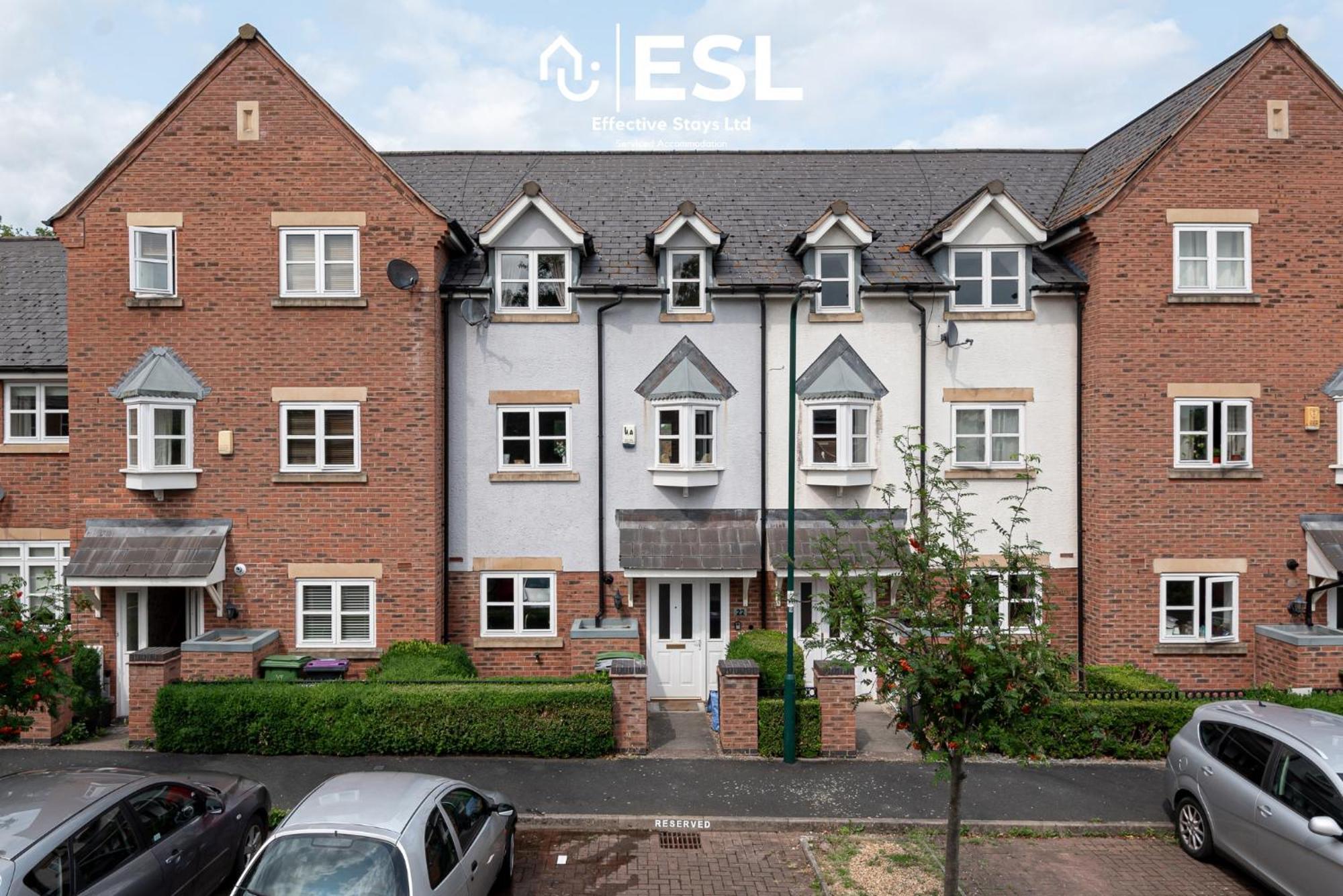 4 Bedroom Townhouse 10Mins Walk From Shrewsbury Town Centre With Parking Exterior photo